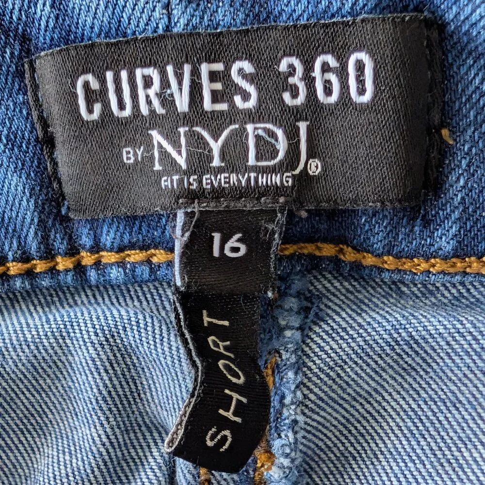 1035 – NYDJ Curves 360 Jeans Blue Size 16 Short $17.00 - Picture 7 of 10